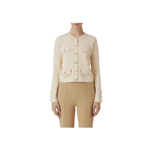 Elisabetta Franchi Куртки и Пальто Женские Кремовый Белый