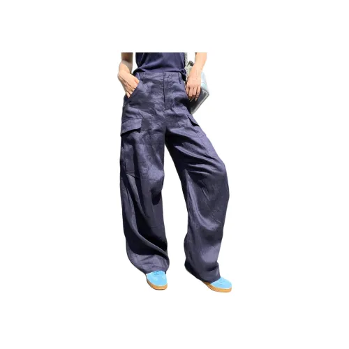 NANING 9 Карго Брюки Женские Темно-Синие