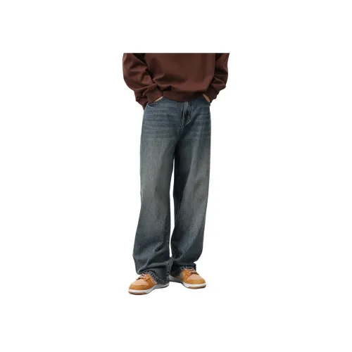 J.F.U Ностальгический синий Мужские Джинсы