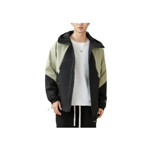 361° Life Collection Куртки Пальто Мужской Лист Лавра Серый Зеленый Супер Черный