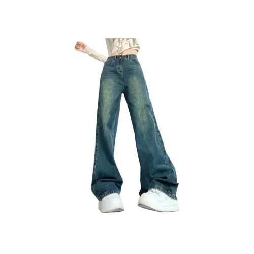 NHZN Джинсы Женские Винтаж Синий