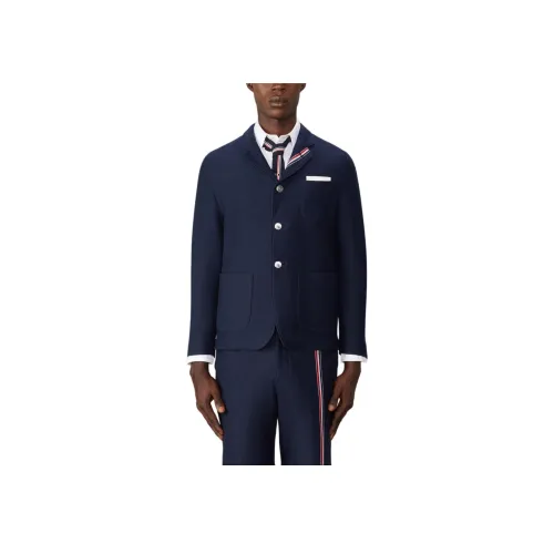 THOM BROWNE Мужские куртки морского синего цвета