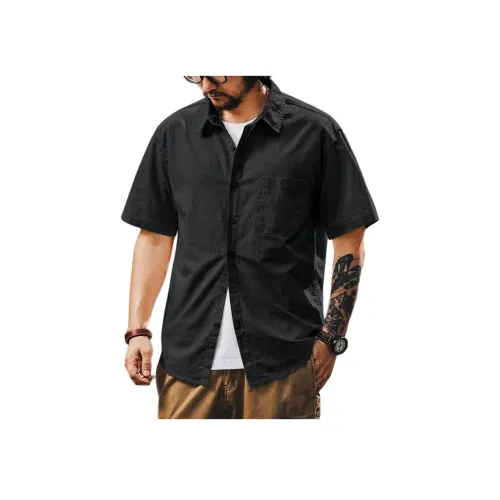 GELANLU Летняя рубашка свободный крой унисекс