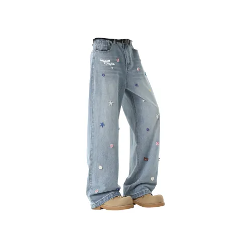 MOO&TONAL Синий Унисекс Джинсы