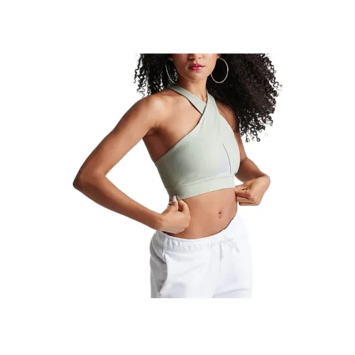 Nike Swoosh Средняя поддержка Утеплённый Обхват Спортивный бюстгальтер Спортивное белье Женские Sea Стекло