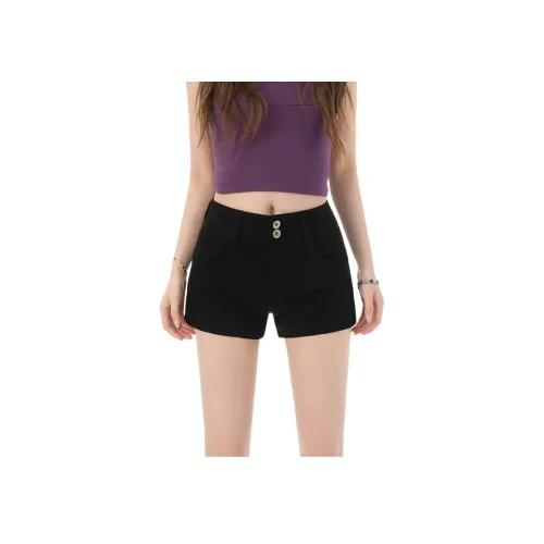 YEARNED Черные Женские Джинсовые Шорты