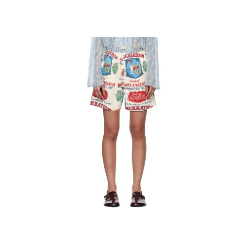 Bode Повседневные шорты Женские Белые