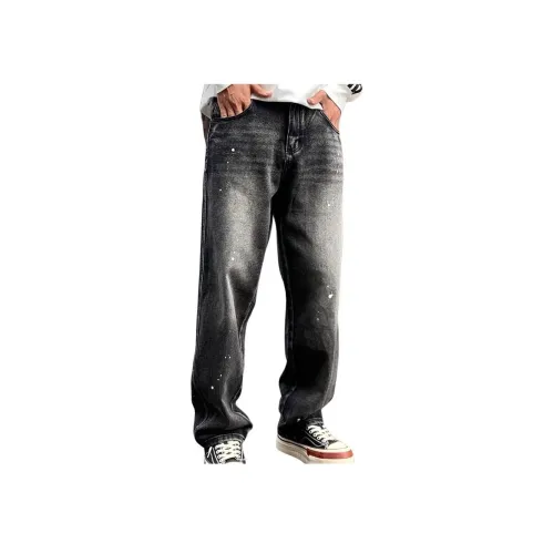 SONGS ALONG Черные Унисекс Джинсы