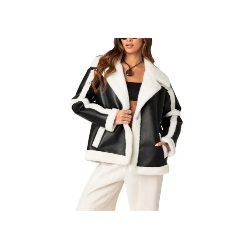 Edikted Rocki OVERSIZED Искусственная кожа Овчина Куртка Женская