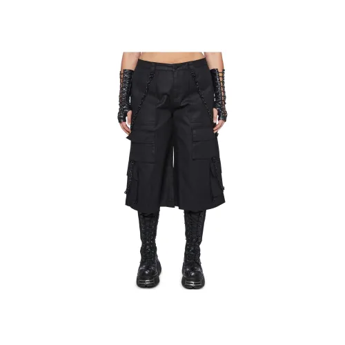 Dolls Kill Widow Plus Devoid Individual Cargo Pants Cargo Shorts Женские Черный Черный