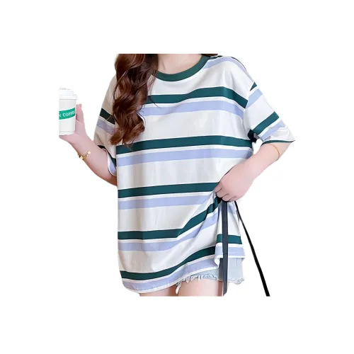 Lan Miao 173 2271 Полосы Топ Женские T Рубашки