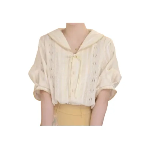 SIXUSICHOU Бежево-желтые женские рубашки