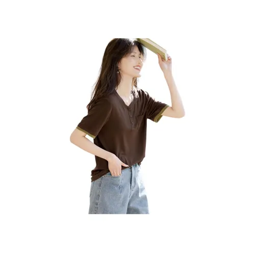 XWI Красно-коричневые Женские Футболки