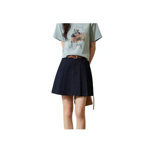 MISHOW Повседневные короткие юбки женские синие
