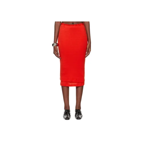 JIL SANDER Красный Женские Вязаные Длинные Юбки