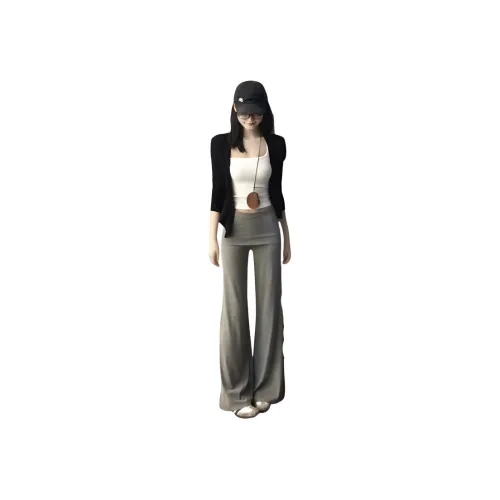 QYPRF Женские Комплект Кардиган + Топ на бретелях + Брюки Женские Повседневные Костюмы