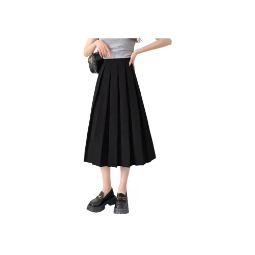 Ya Sheep People Повседневный Длинный Юбка Женские Черный