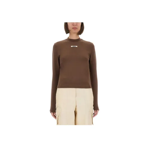Jacquemus Коричневый Женские T-рубашки