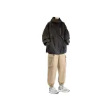 Двухкомпонентный комплект (Черная куртка + Хаки штаны)