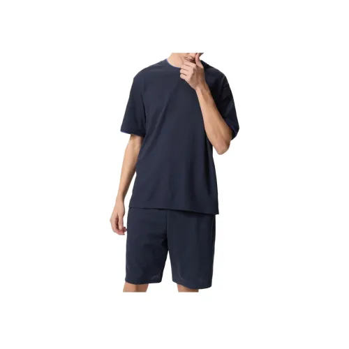 UNIQLO Повседневная Спортивная Одежда Мужская Морской Синий