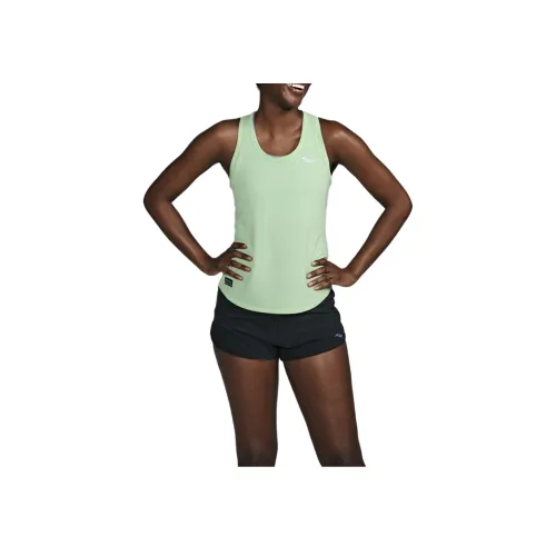Saucony Stopwatch Singlet Майка Женская Зеленая