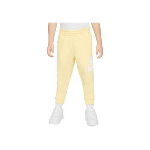 Nike Sportswear Club French Terry Joggers Вязаные тренировочные штаны для малыша светло-желтые