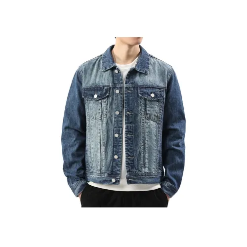 ZENGZHI Denim Jacket Straight Fit Unisex ZENGZHI Деним Куртка Прямой крой Унисекс