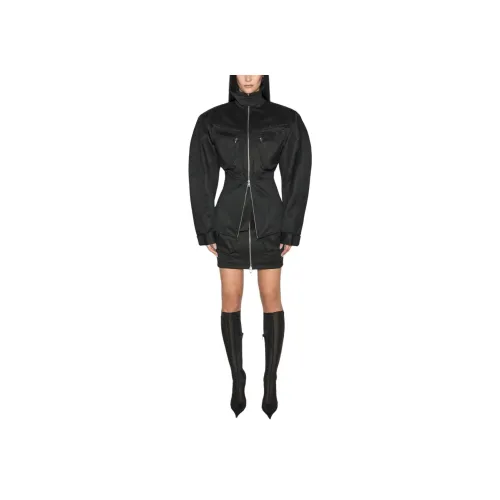 Mugler SS25 Черная Карго Куртка Куртки и Пальто Женская Черная