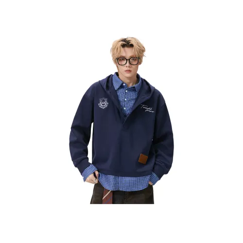 ALL IN Темно-синий Унисекс Свитшоты