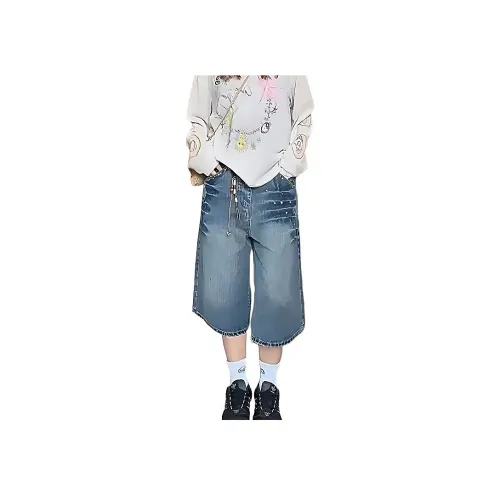 YEARNED Синие Женские Джинсовые Шорты