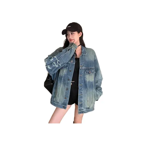 Flowers in water Denim Jacket Women's