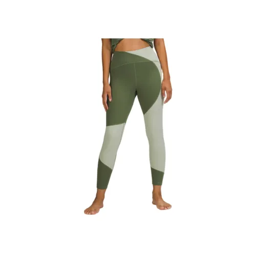 lululemon Nulu™ Цветной блок Спортивные брюки Женские Зеленый Саржа Зеленый Ферн