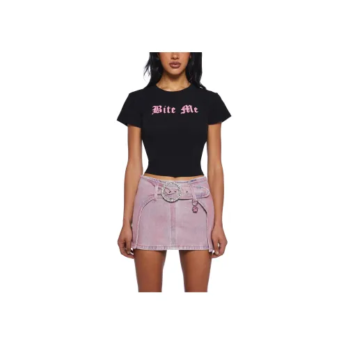 Dolls Kill T-Shirt Женская Черный Черный