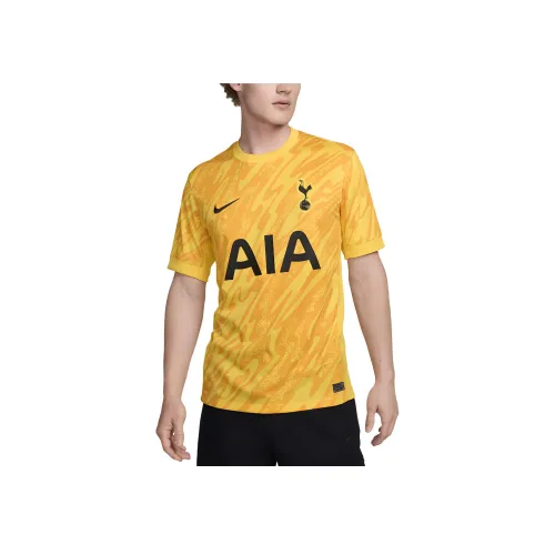 nike Dri FIT Футбол Tottenham Hotspur 2024 25 Stadium Goalkeeper Короткий рукав Футбол Джерси Мужской Желтый