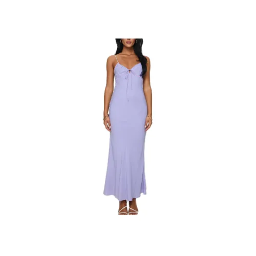 PRINCESS POLLY Emily Maxi Dress ЛИЛОВЫЙ Slip Платье Женское ПУДРА