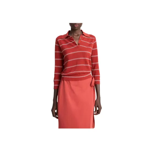 VINCE Кирпич Розовый Женское Поло