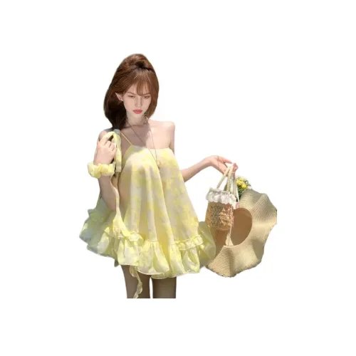 ZCDECO Желтые Женские Слиплатья