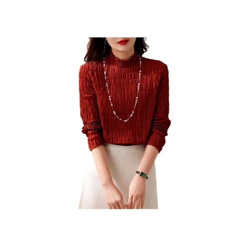 Concubine Figure Рубашка Женская Кирпично-Красная