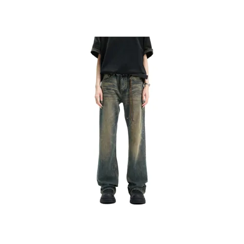 Pirkadat Винтажные синие унисекс джинсы