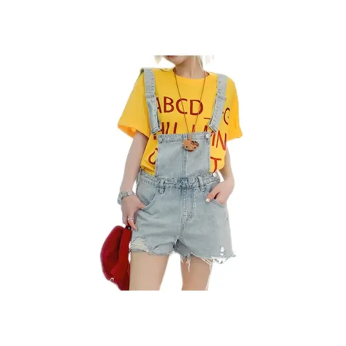 Lan Miao 169 Светло-Синий Straps Шорты Женские Джинсовые Шорты