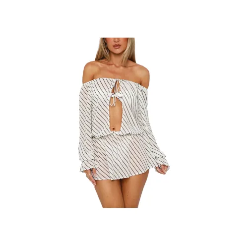 WHITE FOX Спина To Shore Длинный рукав Платье Женское