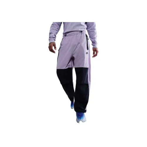 Nike Ткани вязаные SS25 Повседневные брюки Мужской Гортензия Обсидиан Черный