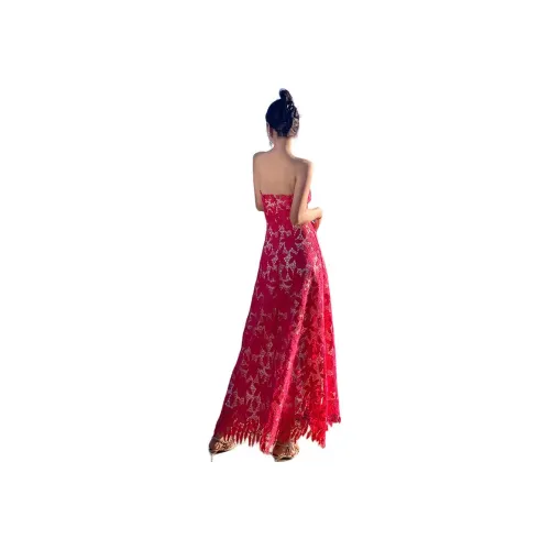 XIAOJUCHUANLI Red Женские Платья без рукавов
