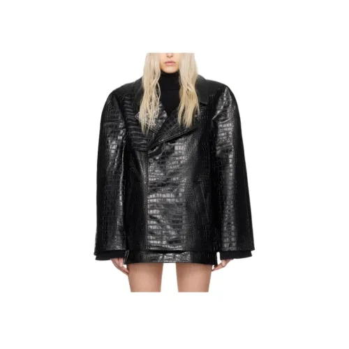 THE FRANKIE SHOP Черные женские кожаные куртки