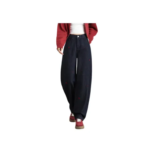 HIPPIEMISS Пре-вымытые синие женские джинсы