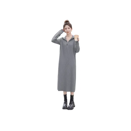 Cypress House Длинное платье с длинными рукавами женское