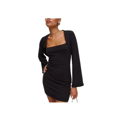 REFORMATION Chloe KNIT Shrug Платье Комплект Юбка Женская Черный