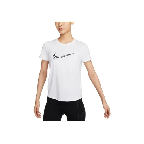 Nike Dri Fit Swoosh T Рубашка Женская Белая