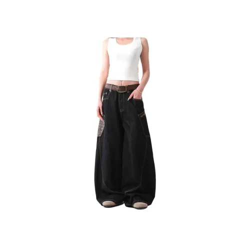 KLAMMKICKS Темно-синие унисекс джинсы