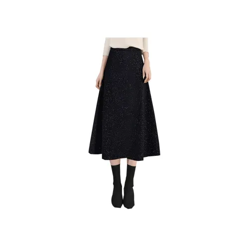 Cypress House Повседневный Длинный Юбка Женская Звездный Черный